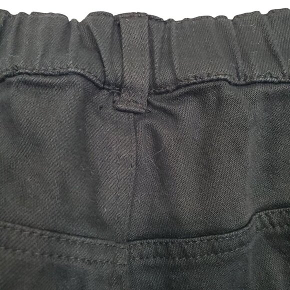 Quacker Factory 2X Jeans Black Denim Pants Holiday Snowman Embroidery Festive - Picture 12 of 12